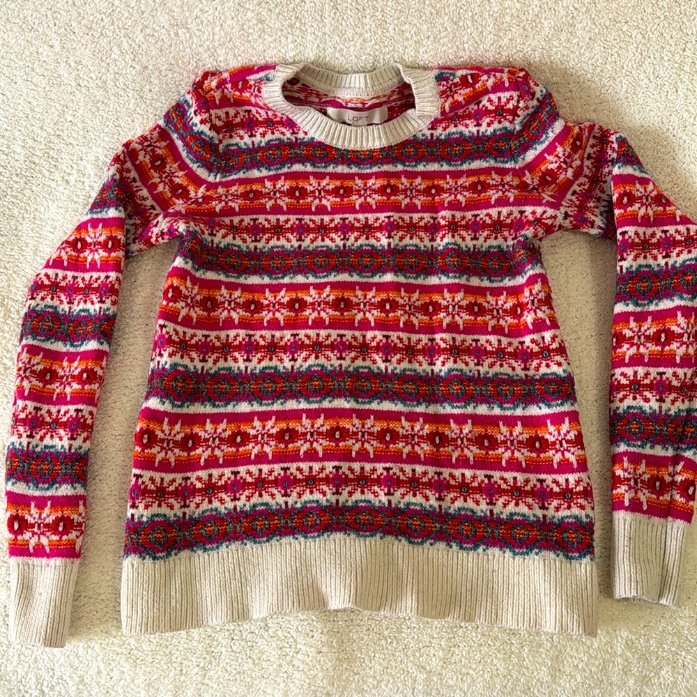 Loft Multi Colored Sweater - image 1